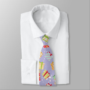 Christmas gifts pattern tie