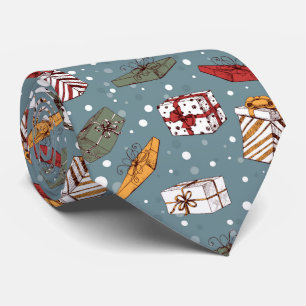 Christmas gifts pattern tie