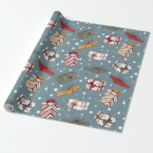 Christmas gifts pattern wrapping paper