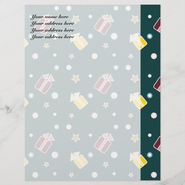 Christmas Gifts Personalised Letterhead (Front)