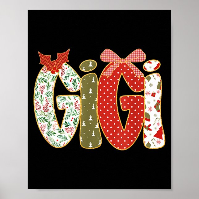 Christmas Gigi Coquette Holiday Grandma  Poster (Front)