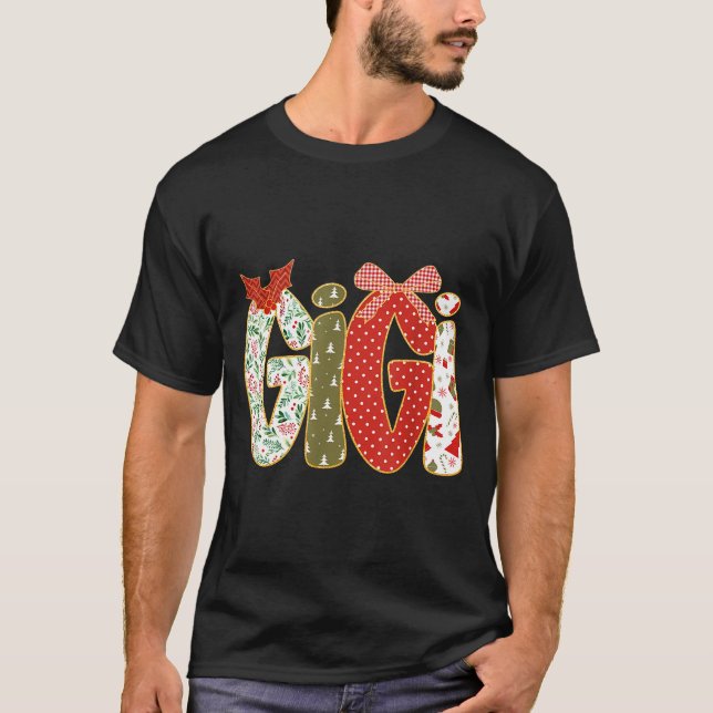 Christmas Gigi Coquette Holiday Grandma  T-Shirt (Front)