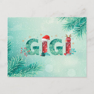 Christmas Gigi  Postcard