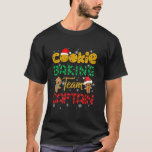 Christmas Ginerbread Santa Funny Cookie Baking Tea T-Shirt<br><div class="desc">Christmas Ginerbread Santa Funny Cookie Baking Team Captain</div>