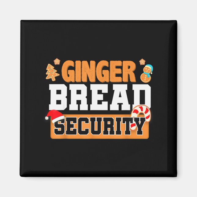 Christmas Ginger Bread Man Dads Cookie Baking Crew Magnet (Front)