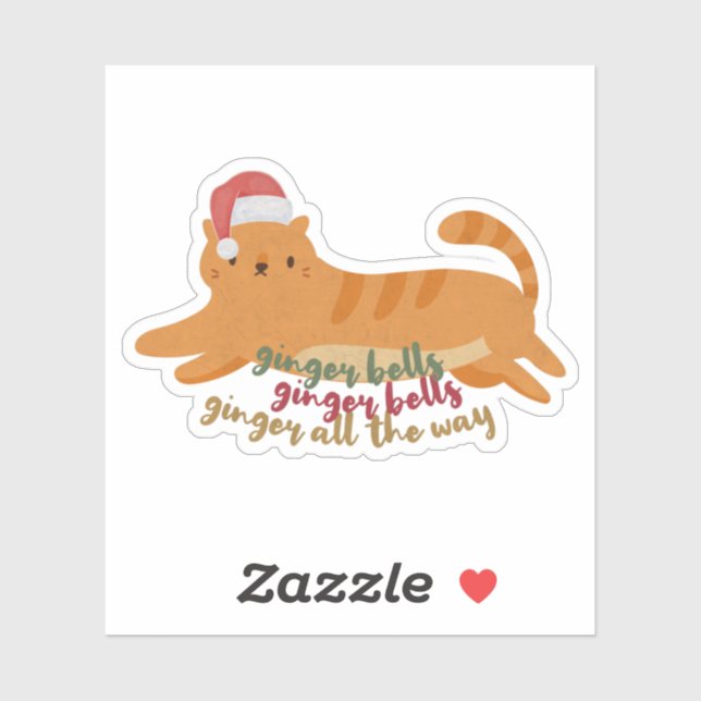 Christmas Ginger Cat Pun: Ginger All the Way (Sheet)