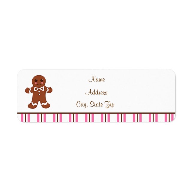 Christmas Gingerbread Address Labels (Front)