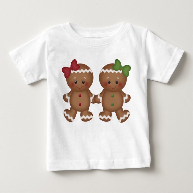 Christmas Gingerbread baby girl's t-shirt (Front)