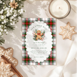 Christmas Gingerbread Baby Shower Invitation