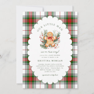 Christmas Gingerbread Baby Shower Invitation