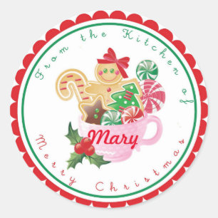 Christmas Gingerbread Baking Stickers Labels