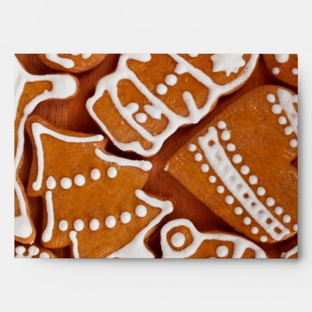 Christmas Gingerbread Biscuits Envelope (Front)