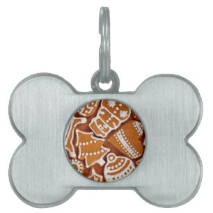 Christmas Gingerbread Biscuits Pet ID Tag