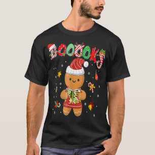 Christmas Gingerbread Books Librarian Reader Readi T-Shirt
