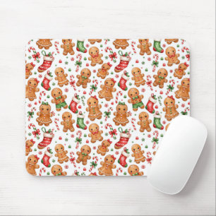 Christmas Gingerbread Boy and Girl Mouse Pad