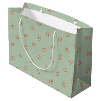 Christmas Gingerbread Boy Large Gift Bag