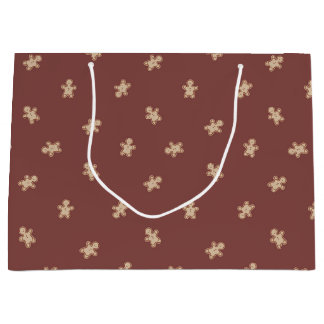 Christmas Gingerbread Boy Large Gift Bag