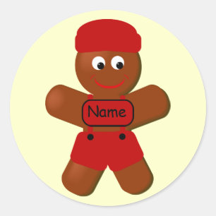 Christmas Gingerbread Boy Sticker