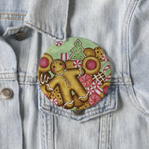 Christmas Gingerbread Button