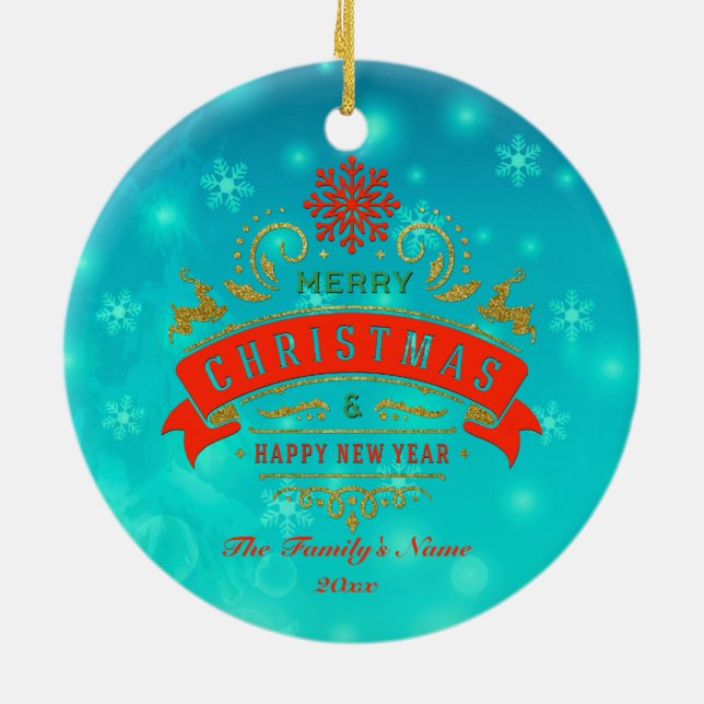 Christmas Gingerbread Candy House, and New Year Ceramic Tree Decoration (Back)