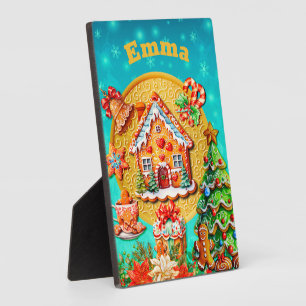 Christmas Gingerbread Candy House, and New Year Plaque