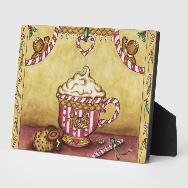 Christmas Gingerbread Coffee Art Decor  Plaque (Side)