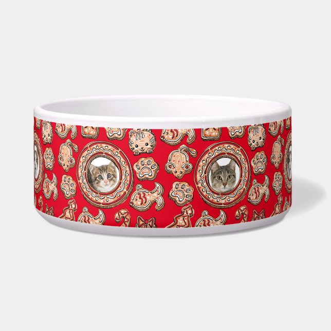 Christmas Gingerbread Cookie Custom Photo Pet Cat  (Front)