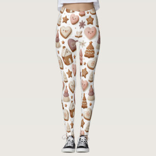 Christmas Gingerbread Cookie Pattern Leggings