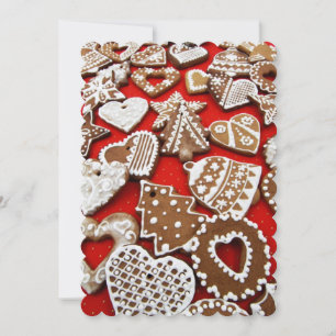 Christmas Gingerbread Cookies Flat Card
