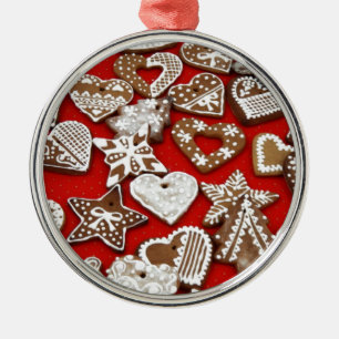 Christmas Gingerbread Cookies Metal Tree Decoration