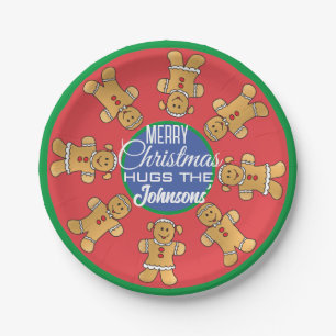 Christmas Gingerbread Cookies Paper Plate