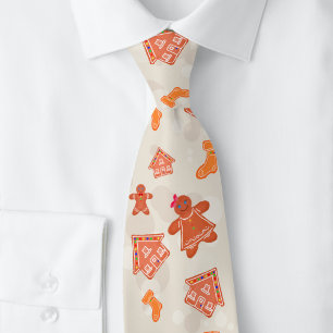 Christmas Gingerbread Cookies Pattern Tie