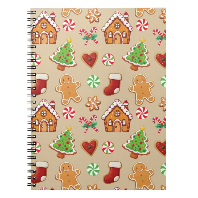 Christmas Gingerbread Cookies Planner Noterbook Notebook (Front)