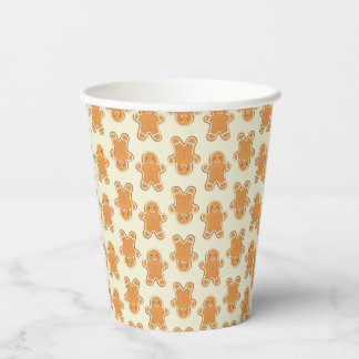 Christmas gingerbread cookies printed paper cups
