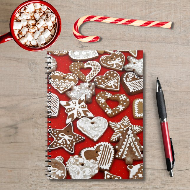 Christmas Gingerbread Cookies Spiral Notebook (Christmas Gingerbread Cookies Notebook)