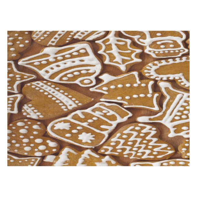 Christmas Gingerbread Cookies Tablecloth (Front (Horizontal))