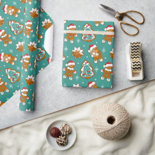 Christmas Gingerbread Cookies Wrapping Paper