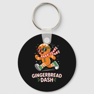 Christmas Gingerbread Dash Running Runner Xmas Mar Key Ring