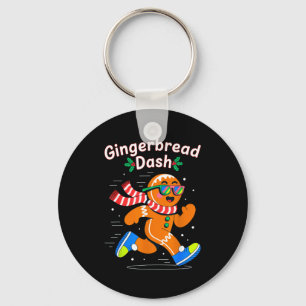 Christmas Gingerbread Dash Running Runner Xmas Mar Key Ring