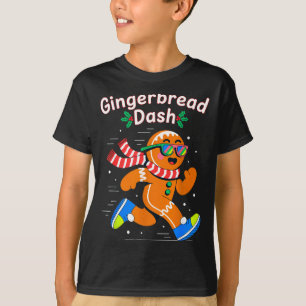 Christmas Gingerbread Dash Running Runner Xmas Mar T-Shirt
