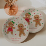 Christmas Gingerbread Gender Reveal Paper Plate<br><div class="desc">These paper plates are perfect for your holiday gender reveal! Easily personalise with the Mum-to-be or Parents-to-be names!</div>