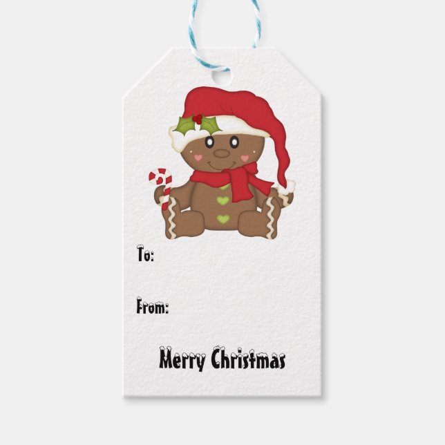 Christmas Gingerbread Gift Tags (Front)