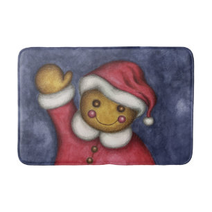 Christmas Gingerbread Holiday Mat Bathroom Rug