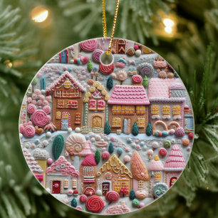 Christmas Gingerbread House Ceramic Tree Decoration