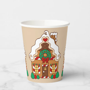 Christmas Gingerbread House Coffee  Drink Paper  Cups
