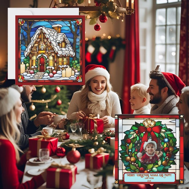 Christmas Gingerbread House Faux Stained Glass (Creator Uploaded)
