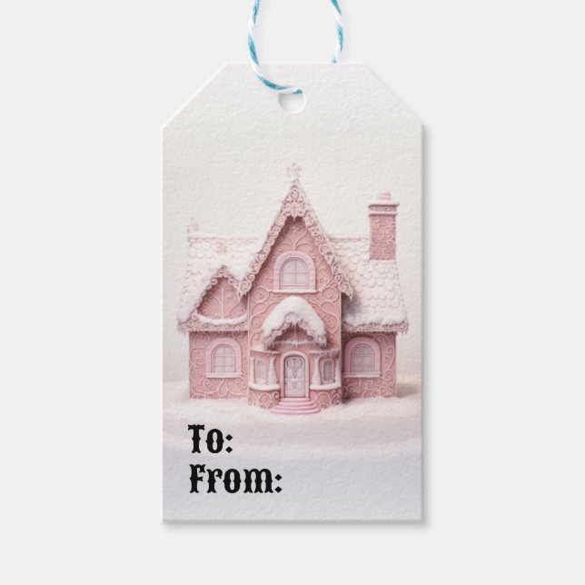 Christmas Gingerbread House Gift Tags (Front)