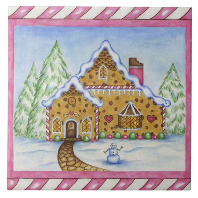 Christmas Gingerbread House Kitchen Trivet Gift (Front)
