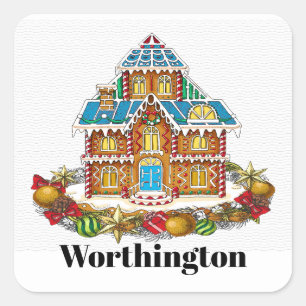 Christmas Gingerbread House Sticker