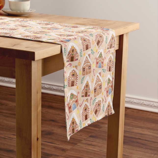 Christmas Gingerbread House Table Runner (In Situ)